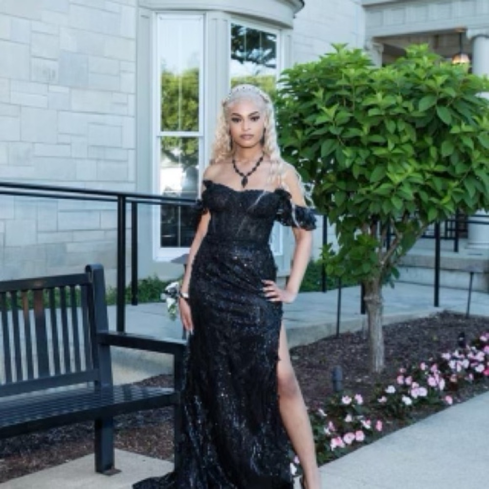 BLACK HERMZ PROM DRESS